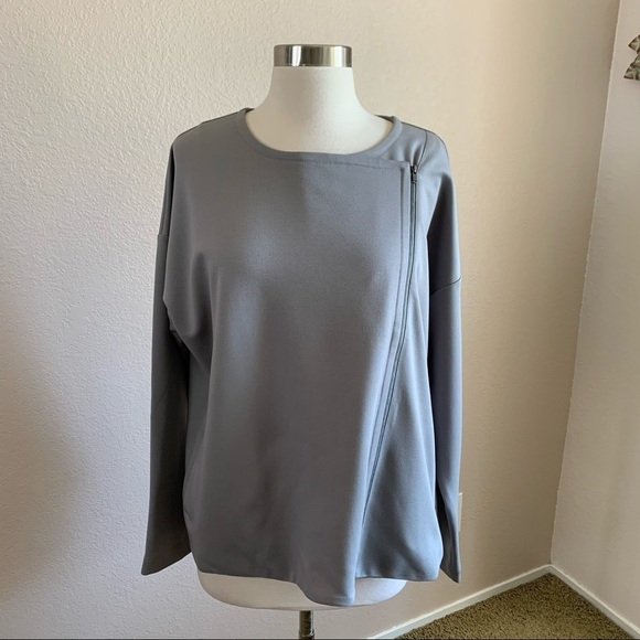 Eileen Fisher NWT Asymmetrical Zip Jacket Stretchy - Picture 4 of 16
